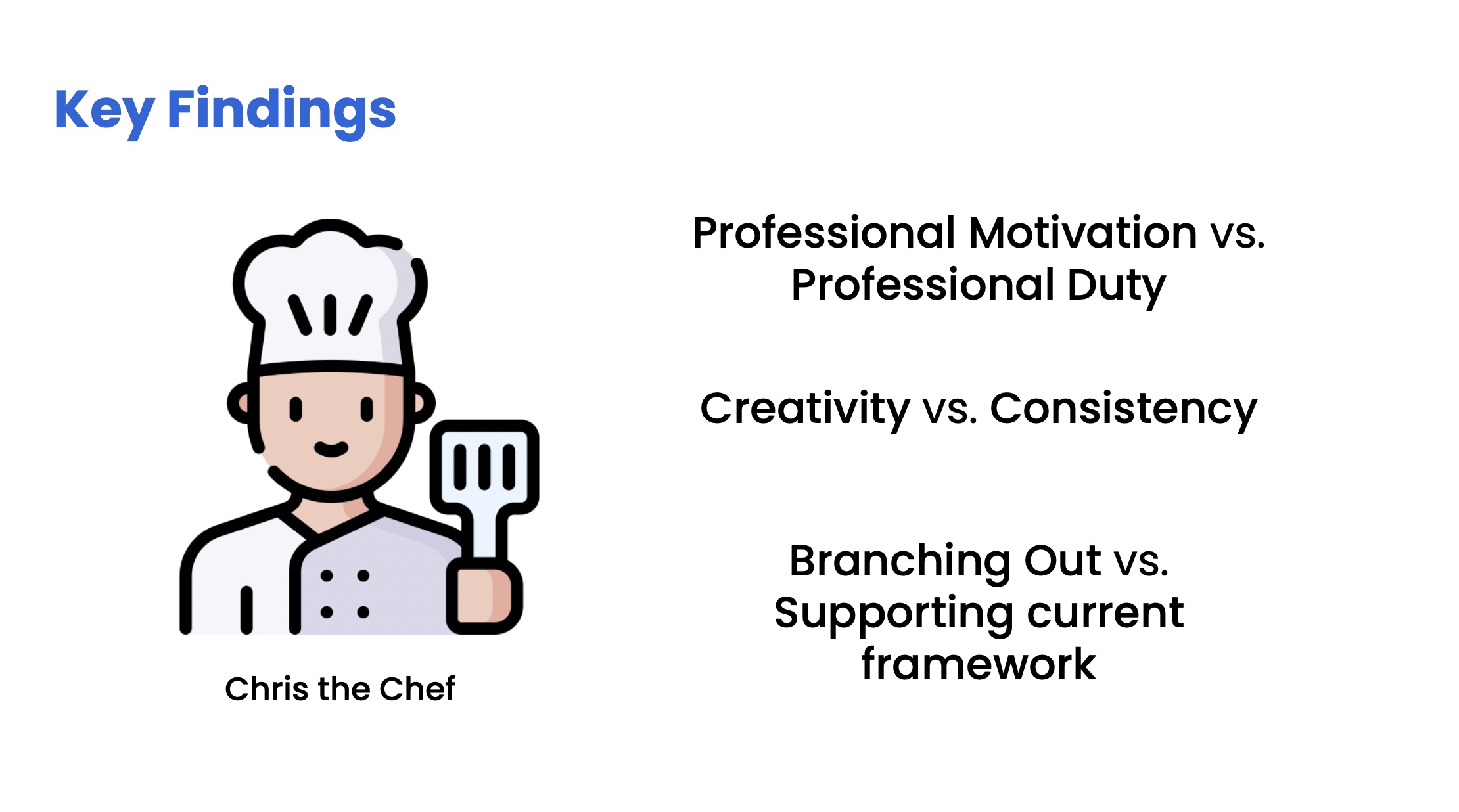 Findings for Chefs